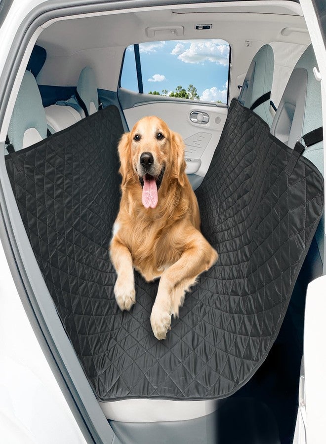 DMS PROTECTOR Large Dog Car Seat Cover for Back Seat, Universal Fit Bench Car Seat Cover, Waterproof Dog Hammock for Car with Adjustable Straps, Durable Seat Protector for Cars, Trucks & SUVs, Black - Image 1